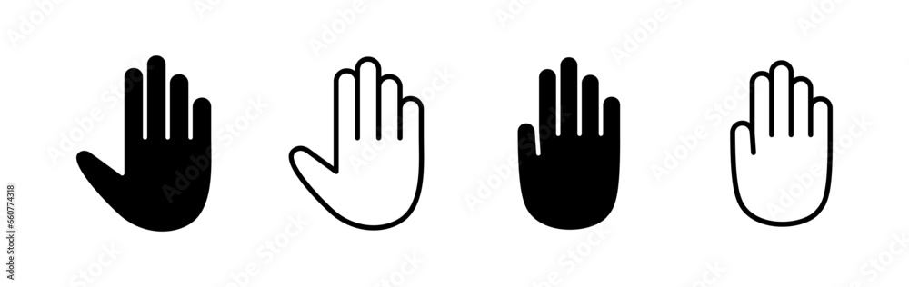 Hand icon vector. hand symbols. palm Hand icon vector. hand symbols. palm