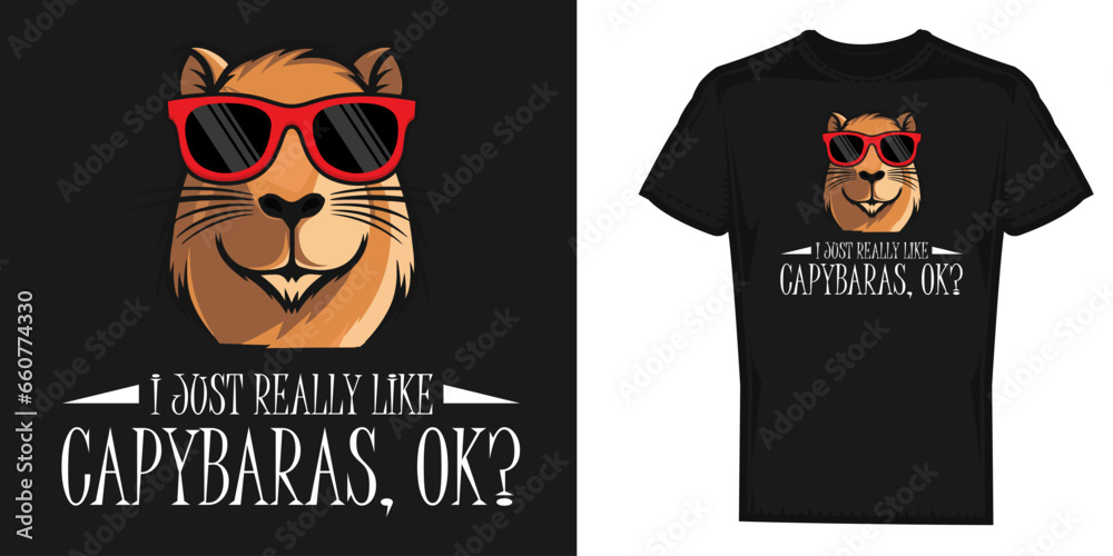 Capybara animal Lover vector t shirt design