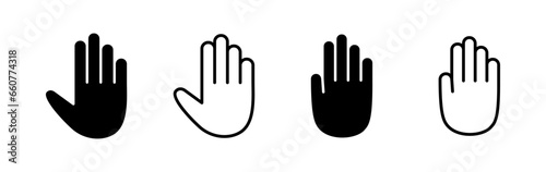 Hand icon vector. hand symbols. palm