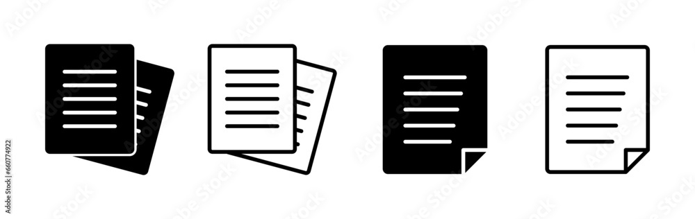Document icon vector. Paper icon. File Icon Document icon vector. Paper icon. File Icon