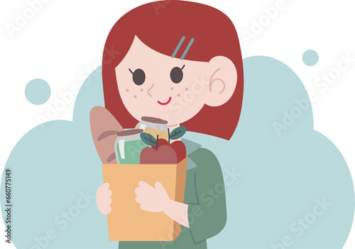 girl with shopping bags