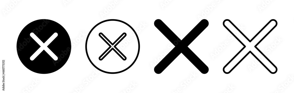 Close vector icon. Delete icon. remove, cancel, exit symbol.