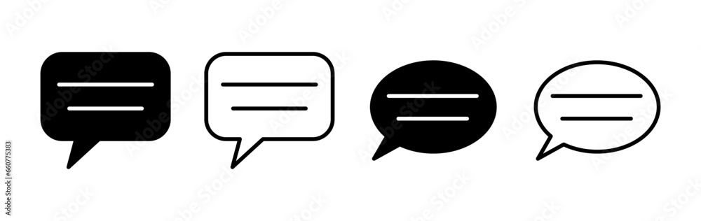 Chat icon vector. Chat Icon in trendy flat style isolated. Speech bubble symbol Chat icon vector. Chat Icon in trendy flat style isolated. Speech bubble symbol