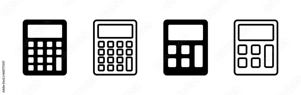 Calculator icon vector. math icon. finances sign Calculator icon vector. math icon. finances sign