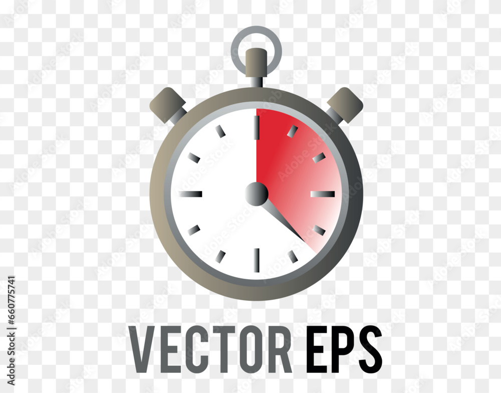 Vector gradient gold stopwatch timer icon Vector gradient gold stopwatch timer icon