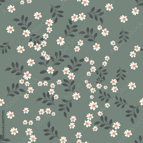 seamless small vector flower design on background © Chandni Patel