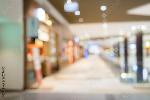 Blur view of the shopping center © leungchopan