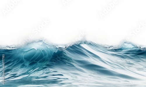 ocean water surface waves , isolated on white background cutout AI