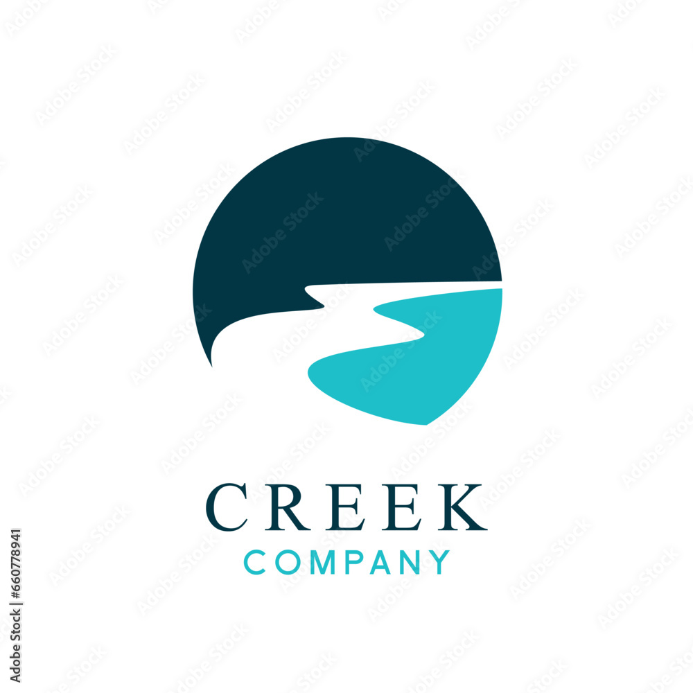 Winding Road Street River Creek logo design inspiration Winding Road Street River Creek logo design inspiration
