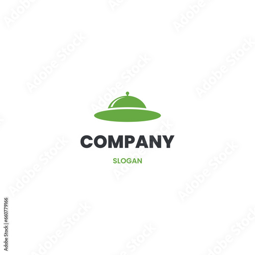 UFO food logo design concept vector
