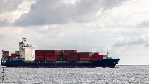 container cargo ship import export global business and industry commercial trade logistic and transportation of international by container cargo ship in sea, container cargo freight shipping, 