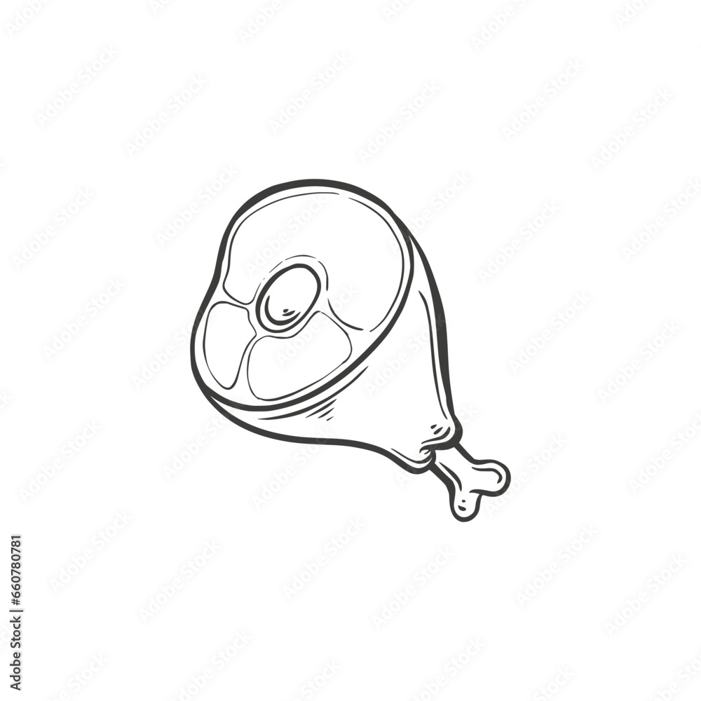 meat hand drawing vector illustration