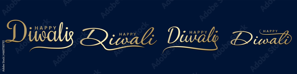 Happy Diwali Colorful Festive Typography Design