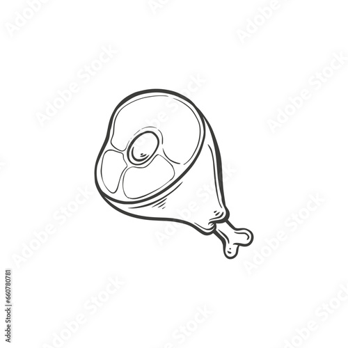 Obraz na płótnie meat hand drawing vector illustration w salonie