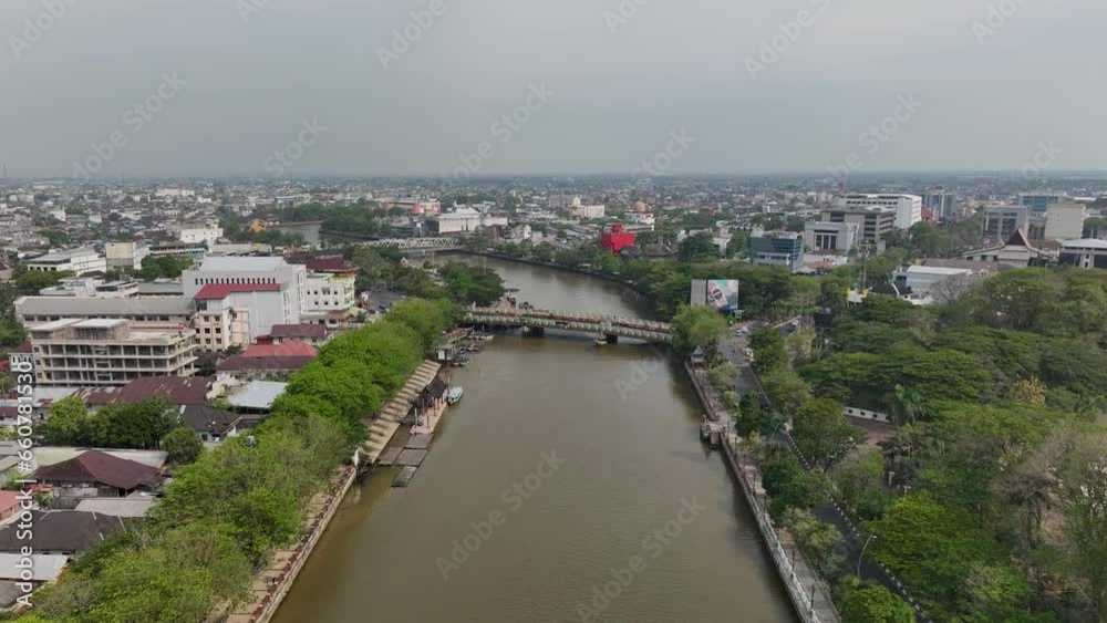 The city of Banjarmasin, South Kalimantan, shot from a drone The city of Banjarmasin, South Kalimantan, shot from a drone