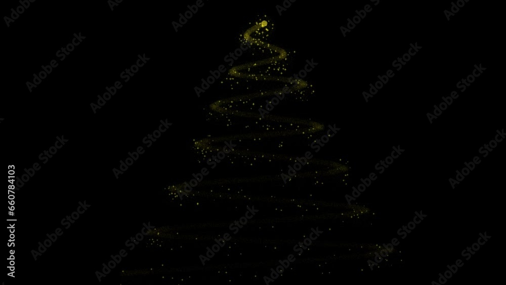Animación de árbol de navidad formado por partículas Animación de árbol de navidad formado por partículas