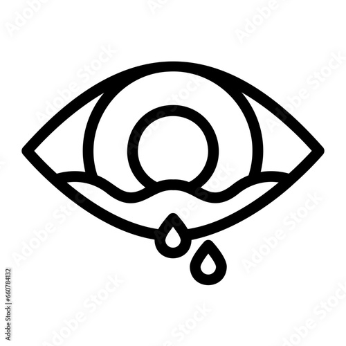 crying outline icon