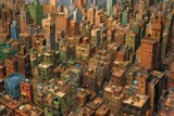 breathtaking view of bustling cityscape from above. Generative AI