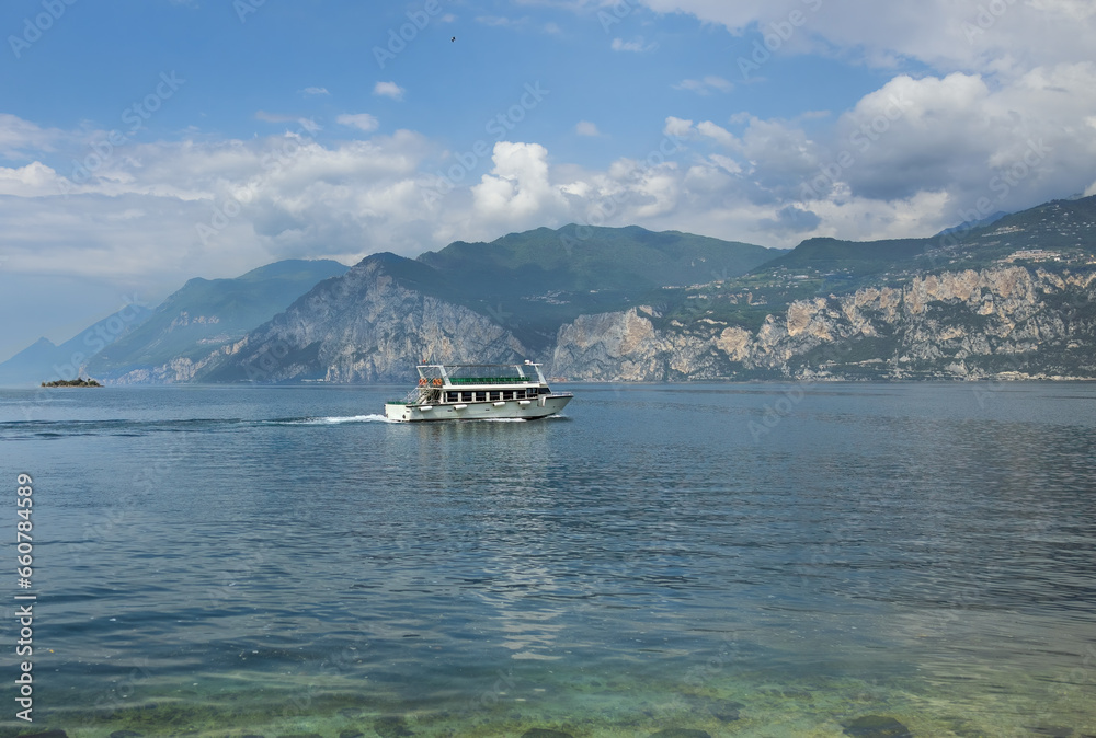 Beautiful boat on Lake Garda