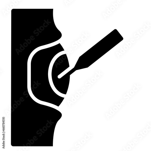 laser surgery glyph icon