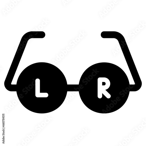 glasses glyph icon