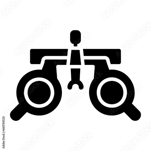 testing glasses glyph icon