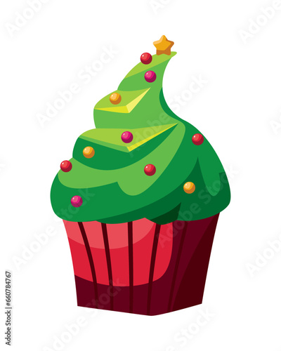 christmas dessert green cupcake