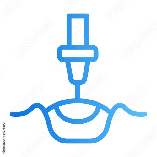 laser surgery gradient icon