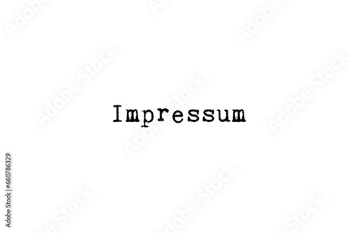 Digital png illustration of impressum text on transparent background