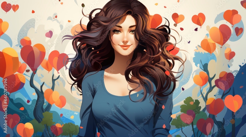 Colorful Woman Healthcare cartoon, Cartoon Graphic Design, Background HD For Designer Colorful Woman Healthcare cartoon, Cartoon Graphic Design, Background HD For Designer