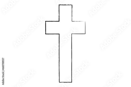 Digital png illustration of christian cross on transparent background