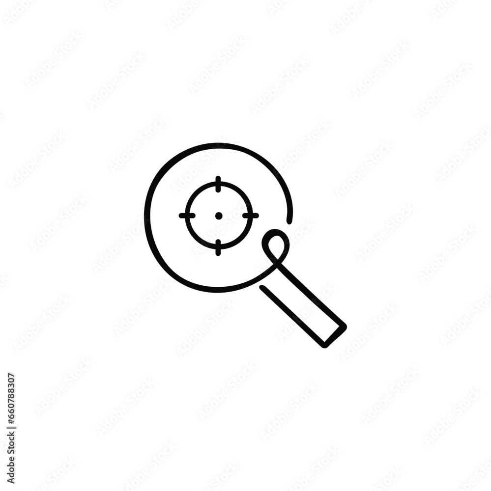 Aim Magnifier Line Style Icon Design Aim Magnifier Line Style Icon Design