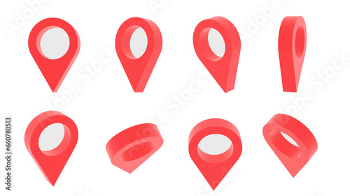 Red pin 3D 
8 designs