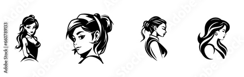illustration of a silhouette of a girl