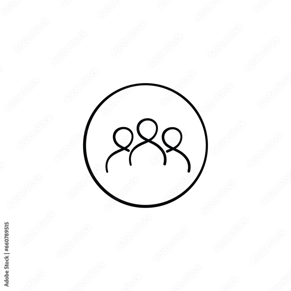 Group Line Style Icon Design