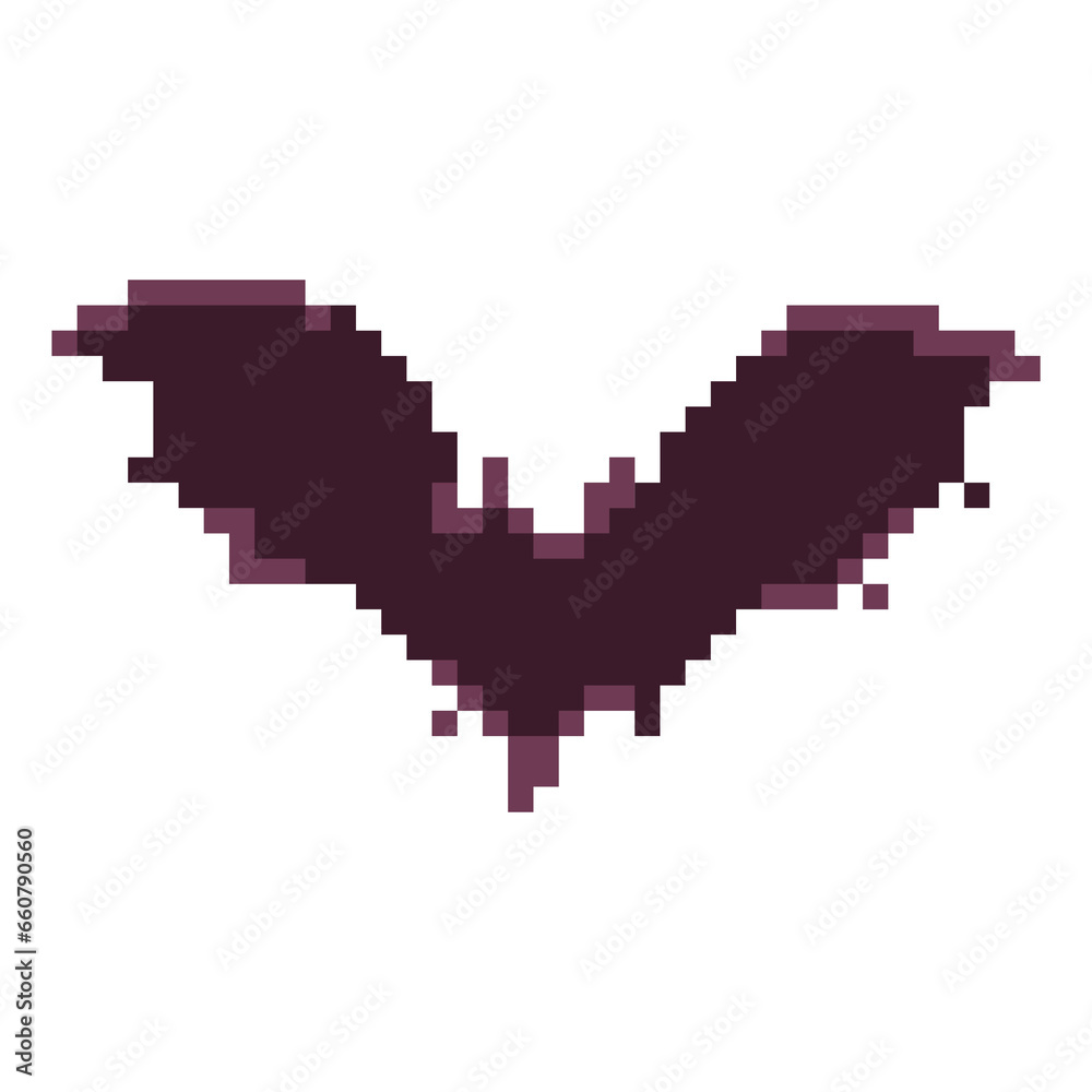 Fototapeta premium Scary Bat Halloween Pixel Art