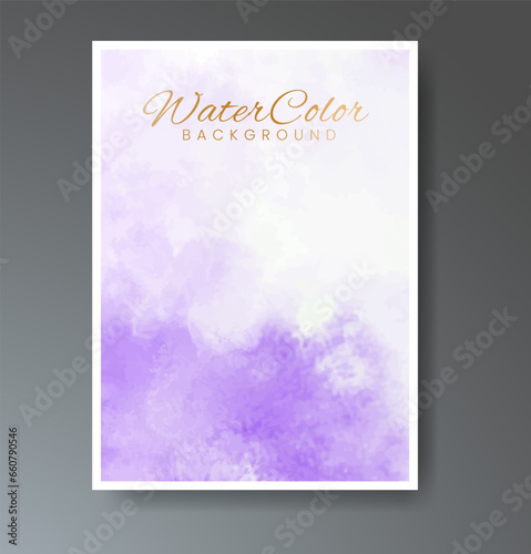 Cover template with watercolor background. Design for your cover, date, postcard, banner, logo.