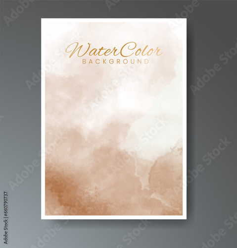 Cover template with watercolor background. Design for your cover  date  postcard  banner  logo.