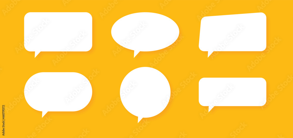Speech bubbles Set. Talk bubble. Cloud speech bubbles collection. Flat vector design Speech bubbles Set. Talk bubble. Cloud speech bubbles collection. Flat vector design