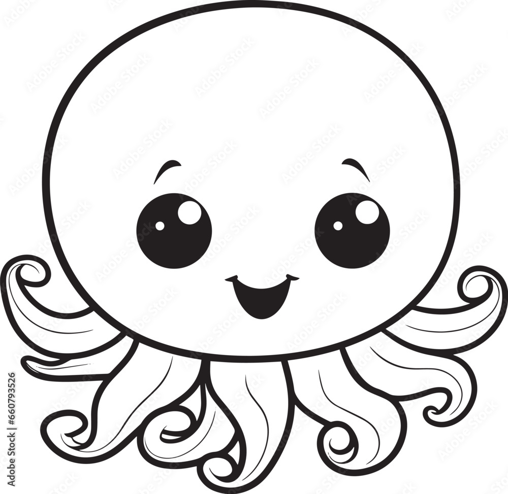 Obraz premium jellyfish coloring pages