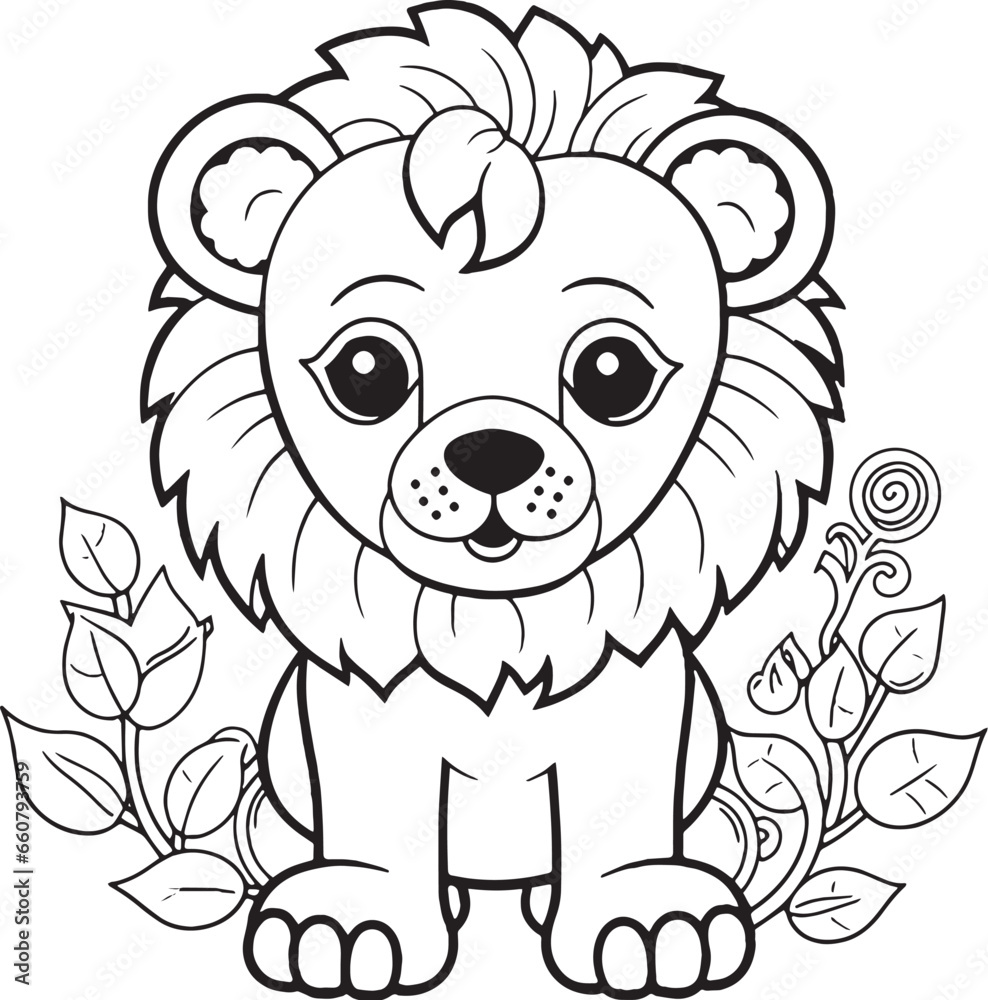 coloring page lion coloring page lion