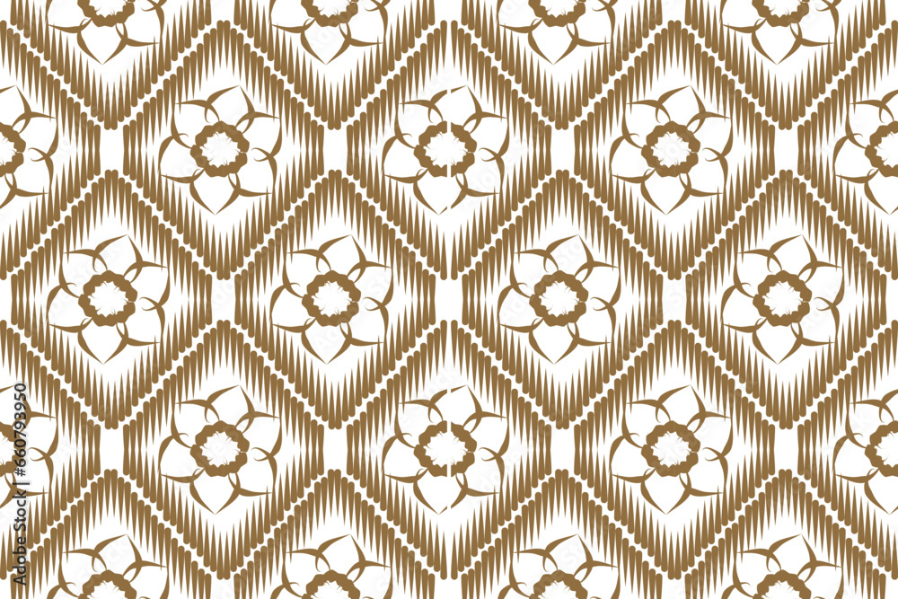 Fototapeta premium Geometric ethnic illustration patterns damask wallpaper for Presentations marketing, decks, Canvas for text-based, Digital interfaces, print design for texture,fabric,decoration.