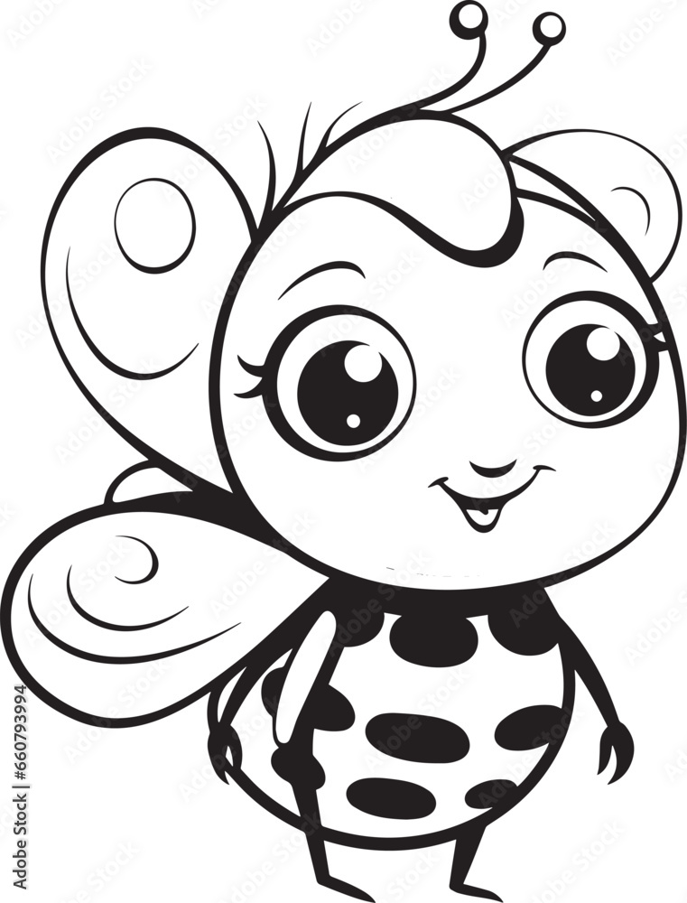 Obraz premium coloring page bee
