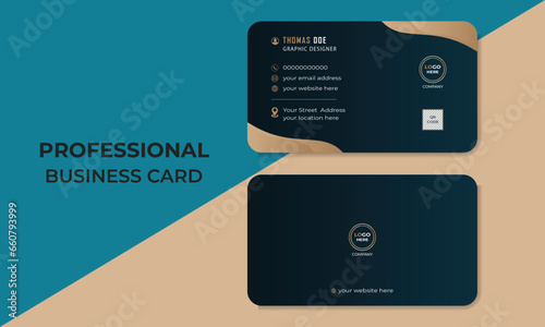 Minimalist clear clean and simple corporate business card design
