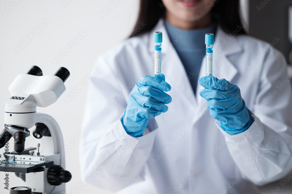 Scientist analyze biochemical sample in advanced scientific laboratory. Medical professional check chemical mix microbiological developmental of viral. Biotechnology research in science lab. cosmetic Scientist analyze biochemical sample in advanced scientific laboratory. Medical professional check chemical mix microbiological developmental of viral. Biotechnology research in science lab. cosmetic