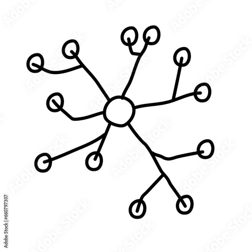 atom of STEM day hand drawn Icon