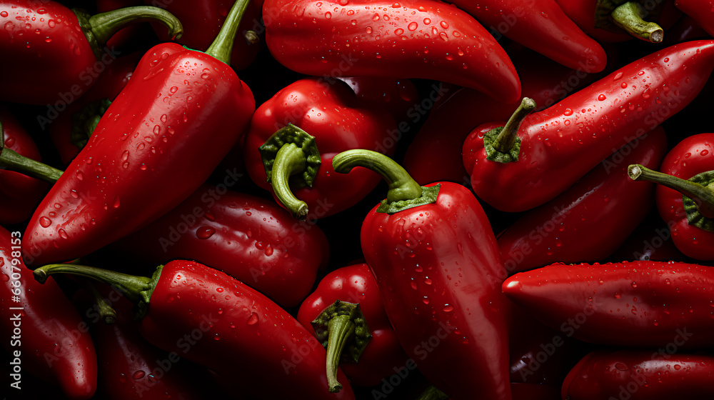 Delicious red hot chili pepper pattern Delicious red hot chili pepper pattern