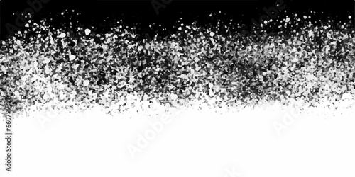 Abstract black and white powder splatted snow background, Freeze motion of color powder exploding/throwing color powder, color glitter texture on white background	