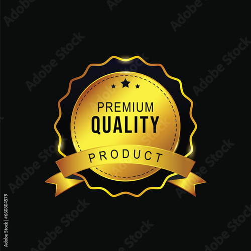 vector gold and black premium quality Sticker design
