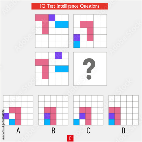 IQ Test Intelligence Challenges, Matrix symmetry questions